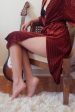 Rust Velvet Robe Discount