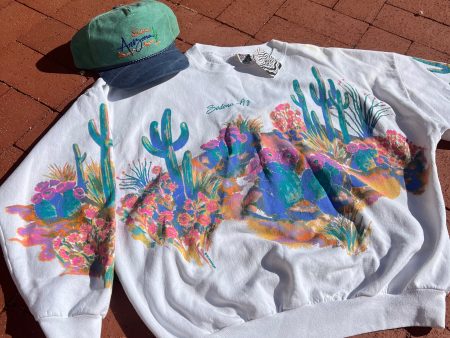 Vintage Water Colored Desert Sweatshirt Hot on Sale