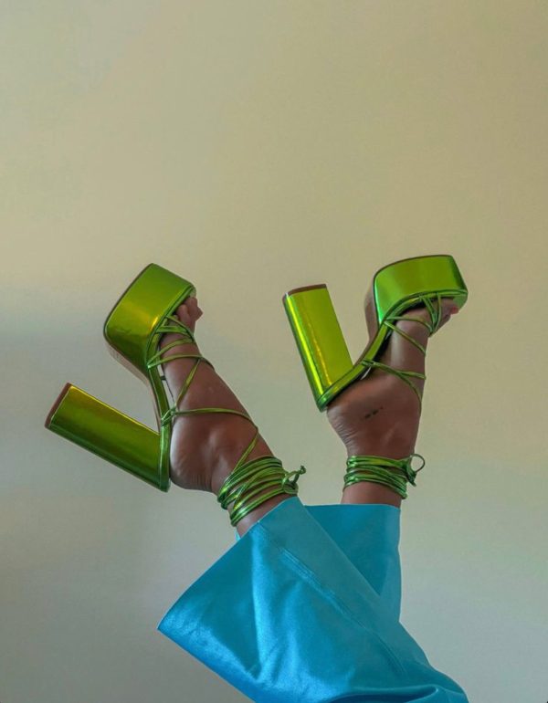 Chromeo Mint Heels For Cheap