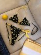 Vintage Yellow & Blk Bikini Online now