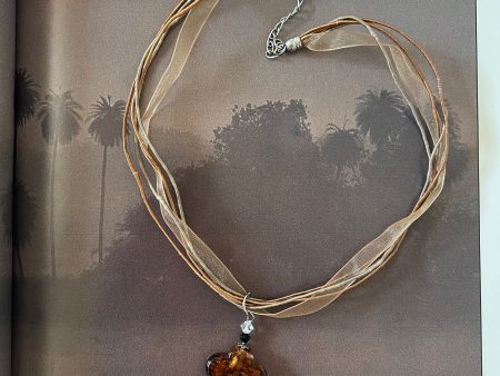 Amber Glass Choker Necklace on Sale