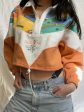 80’s Italy Abstract Crop Sweater For Cheap