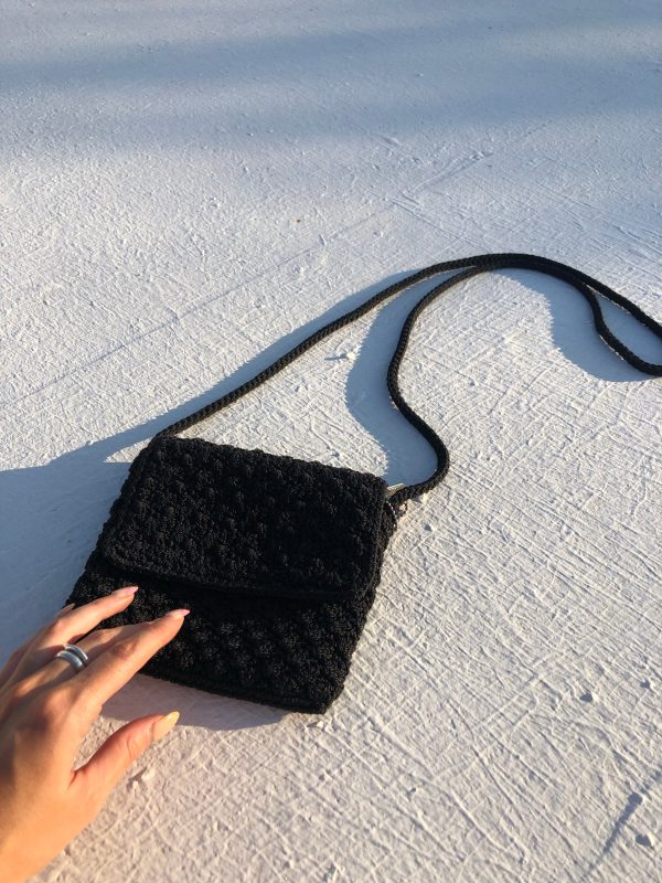 Y2K Crochet Purse | Black For Discount