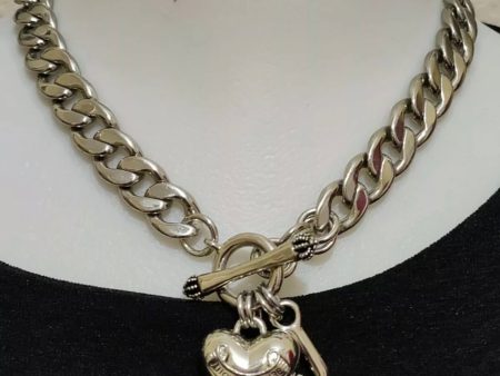 Vtg Silver Juicy Toggle Necklace on Sale