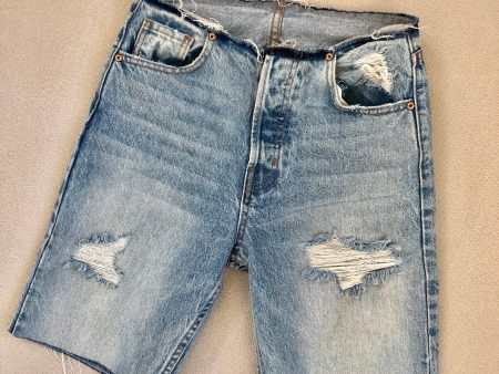 Distressed Edge Bermuda Shorts Supply