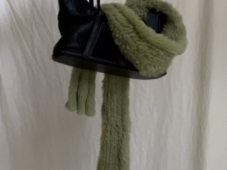 Y2K Green Fur Scarf For Cheap