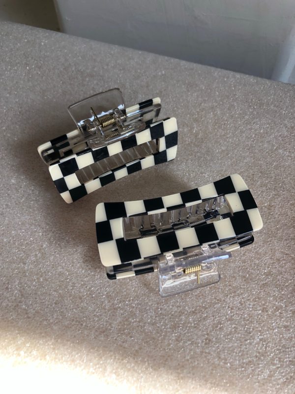 Checker Hair Clip For Discount