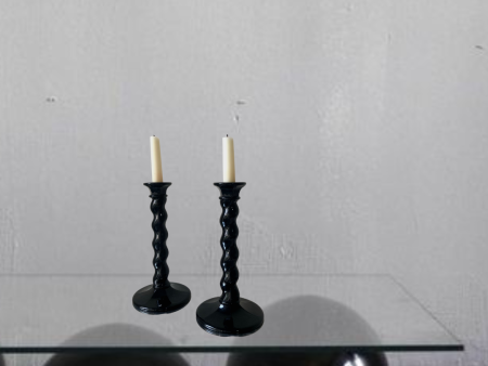 Black Twisted Candlesticks Online Sale