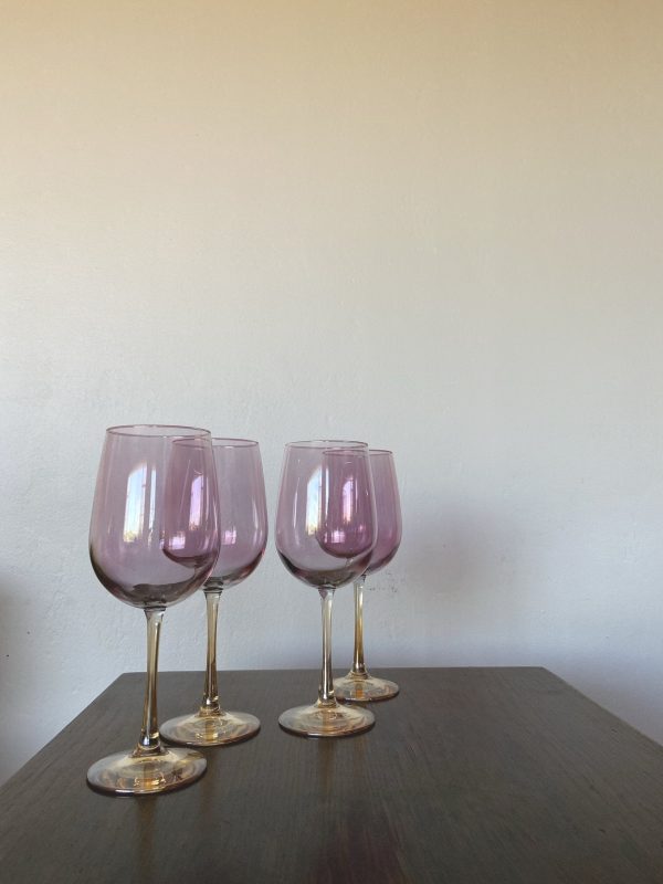 Amber Stems Wine Glass Set | 4 Online Hot Sale